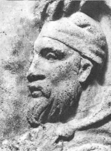 bustul lui Decebal Sculptură reprezentând bustul lui Decebal