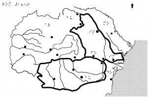Harta Principatelor Române la 1856